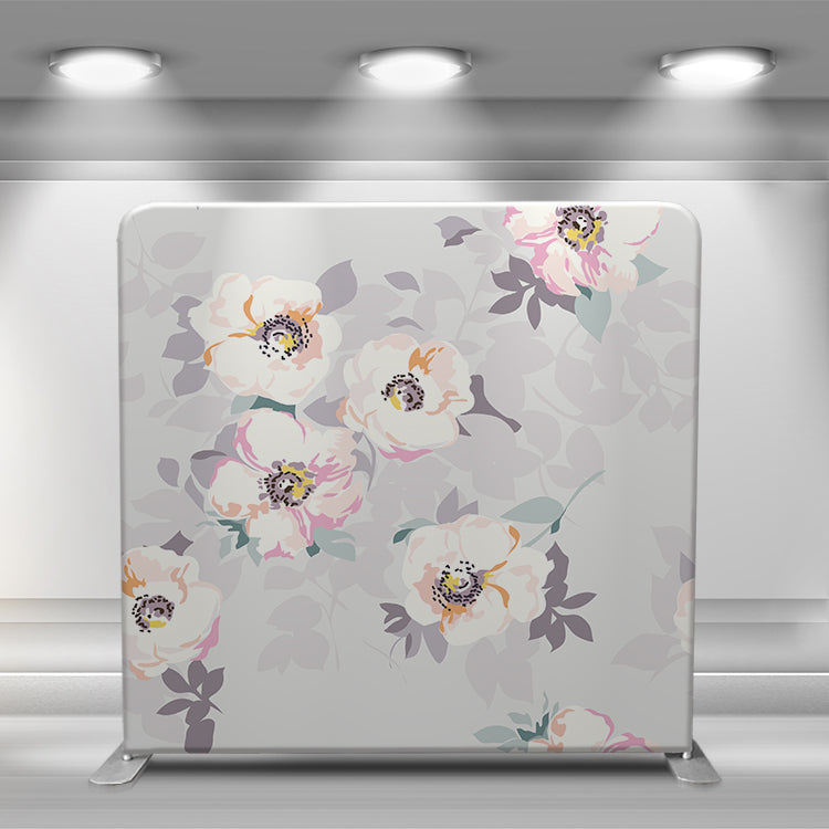 Pillow Cover - White Rose + Purple Floral (Double-Sided) - Approved Backdrops - Your One-Stop Shop