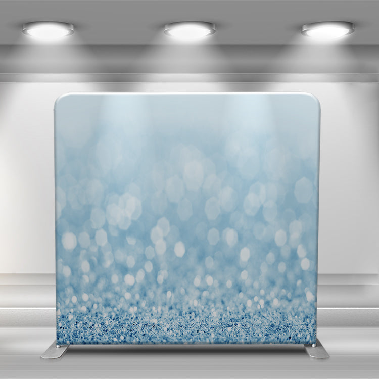 Pillow Cover - Blue Bokeh Glitter