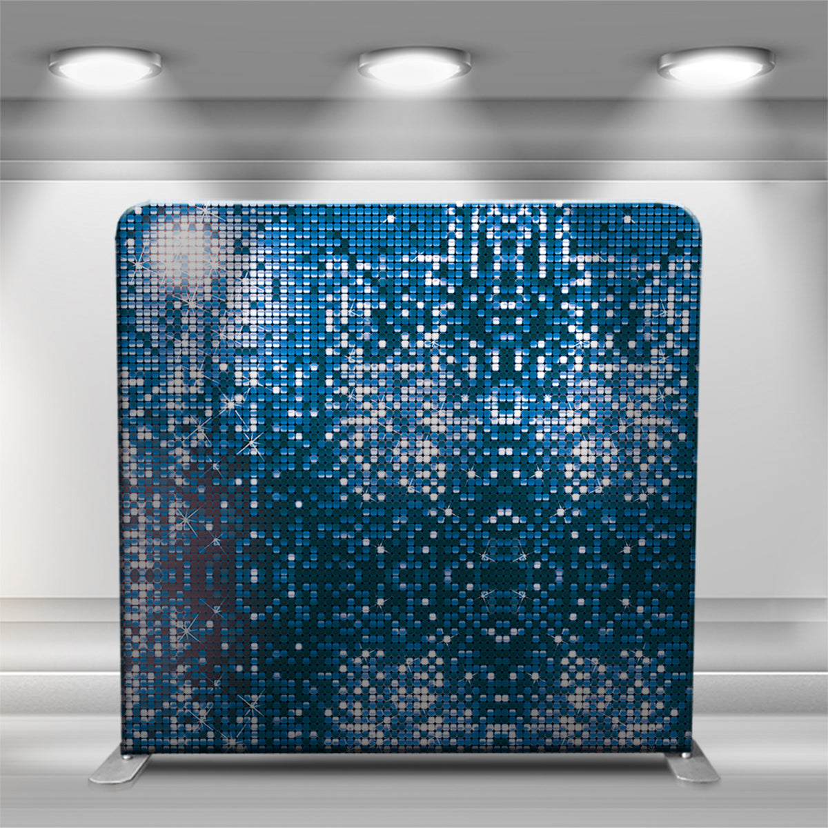 Pillow Cover - Blue Disco + Glitter (Double-Sided) - Approved Backdrops - Your One-Stop Shop