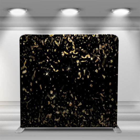 Pillow Cover - Black Gold Confetti