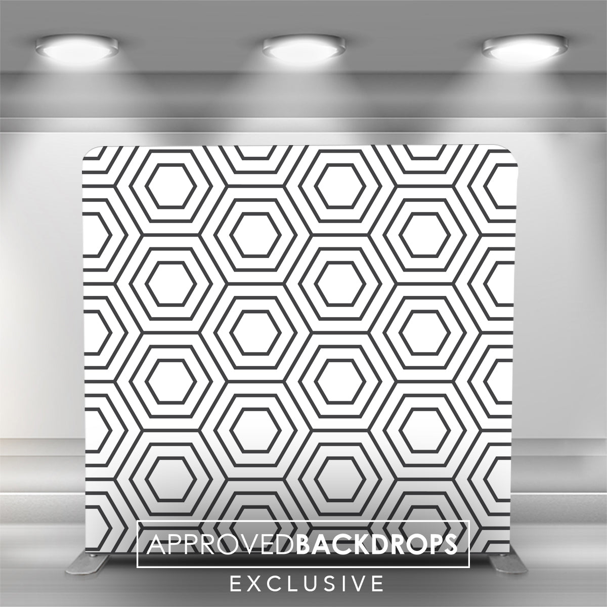 Pillow Cover - White Hexagonal Design