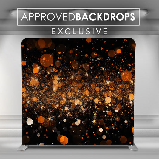 Pillow Cover - Orange Glitter Bokeh